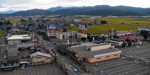 Webcam Fukui - National Highway 8, shops and parking