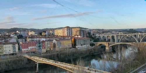 Webcam Ourense - Panorama of the city from the banks of the Minho River
