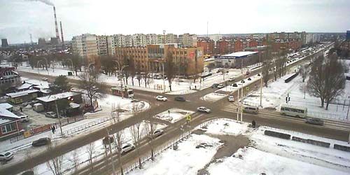 Webcam Volgodonsk - Streets of Gagarin and Enthusiasts, panorama from a height
